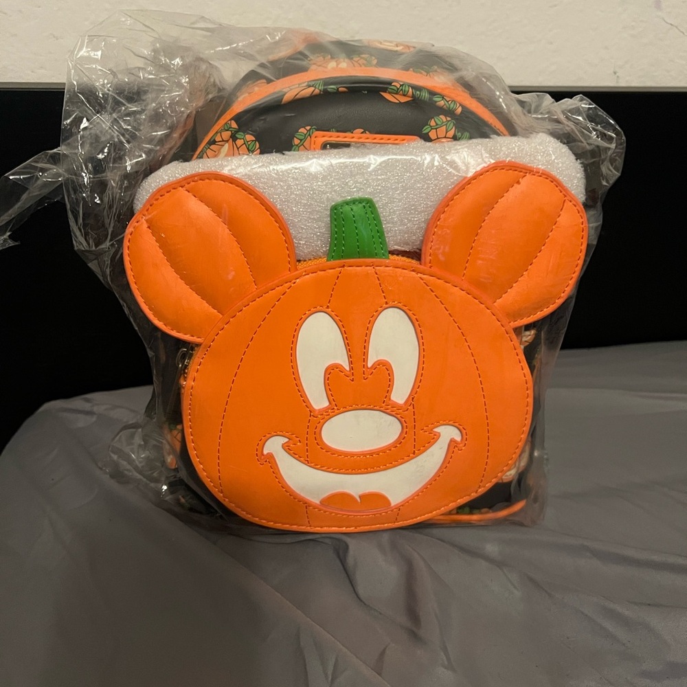 Loungefly Orange Pumpkin Backpack